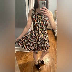 La Soul Mushroom sleeveless fit and flare dress NWT